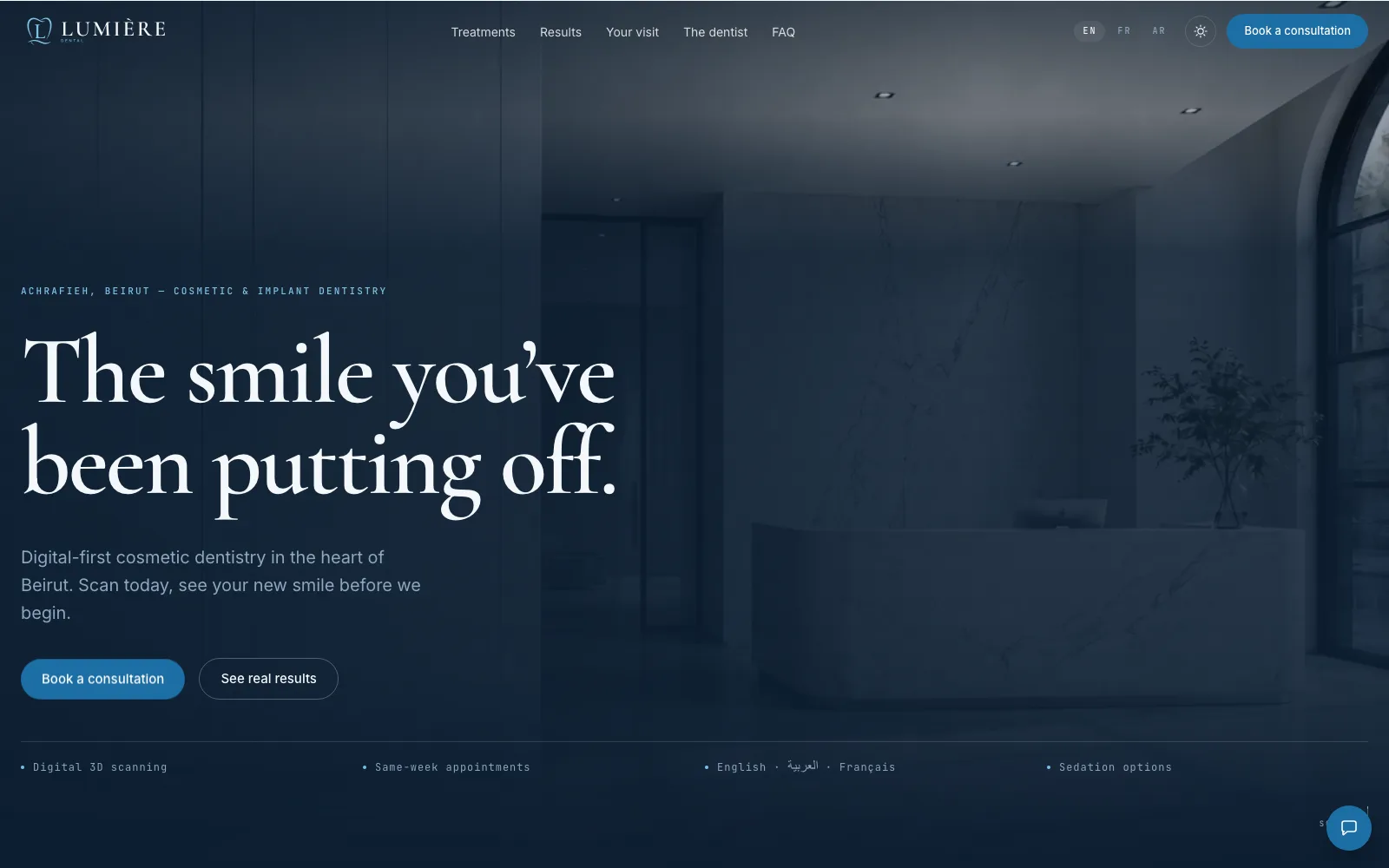 Lumière Dental — من صفحة على إنستغرام إلى آلة حجوزات.