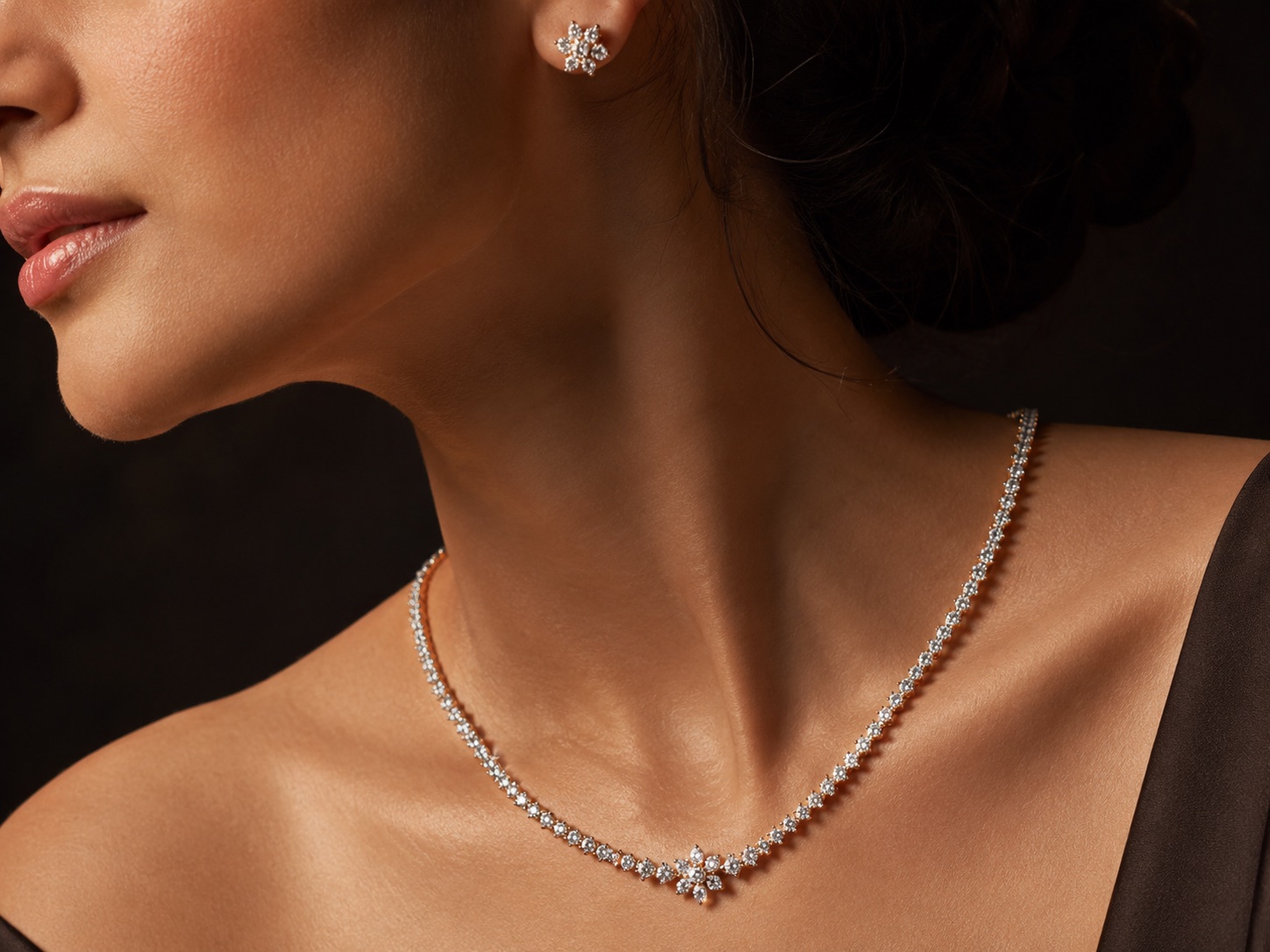 Fine jewelry on-model shot